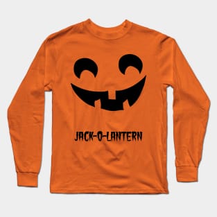 Jack-O-Lantern Halloween Face Long Sleeve T-Shirt